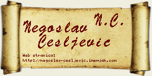 Negoslav Češljević vizit kartica